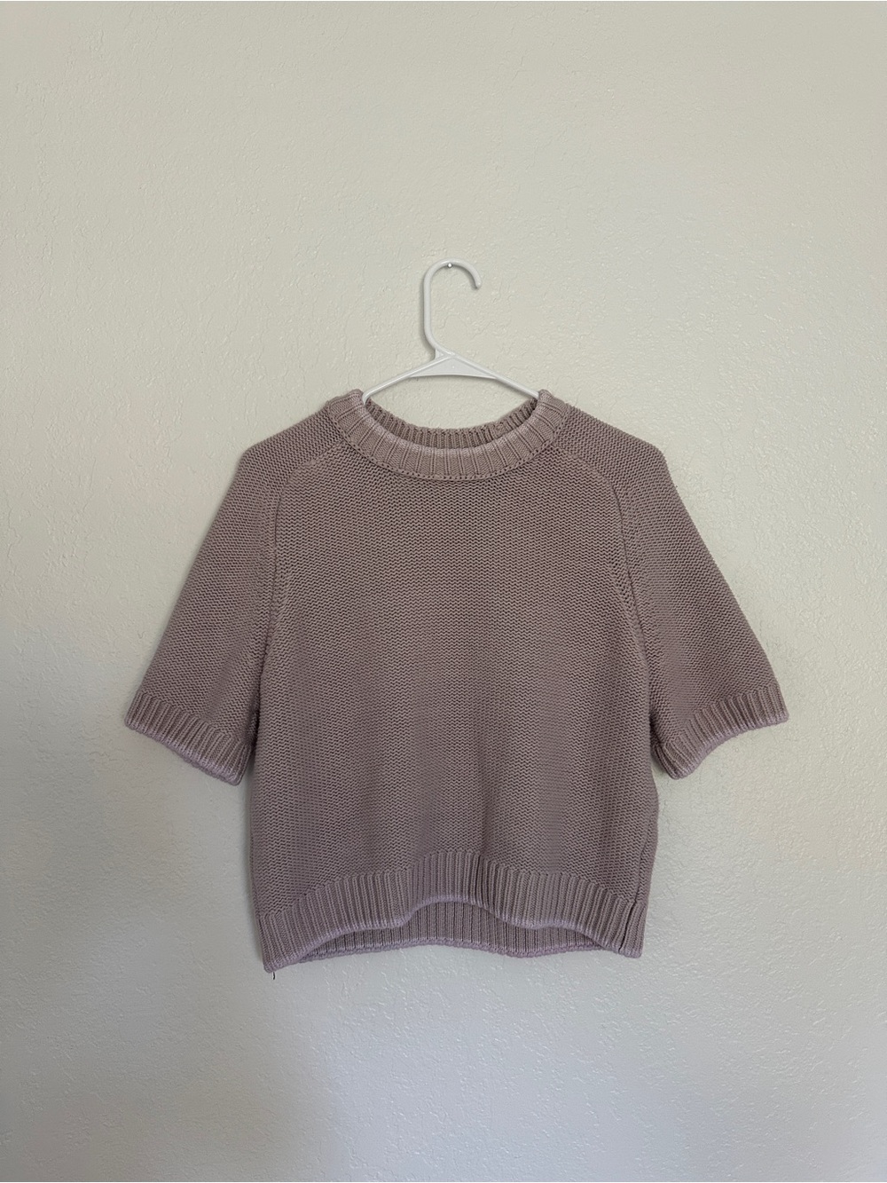 Willow & Wind Women's Short-Sleeve Knit Sweater in Dusty Mauve M
